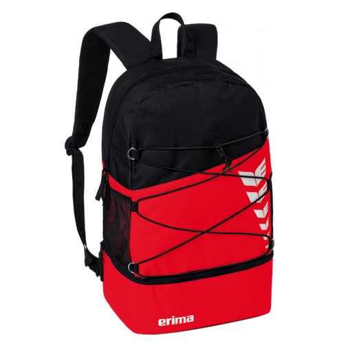 Erima Six Wings Rucksack rot / schwarz mit Bodenfach